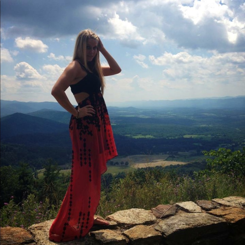 High Low Key Hole Cut Out Dress
